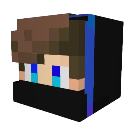 KaftonPower Minecraft avatar head, 3D render