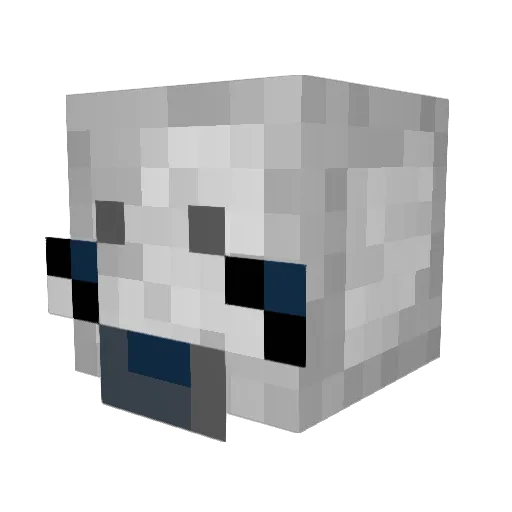 KafuSilly Minecraft avatar head, 3D render