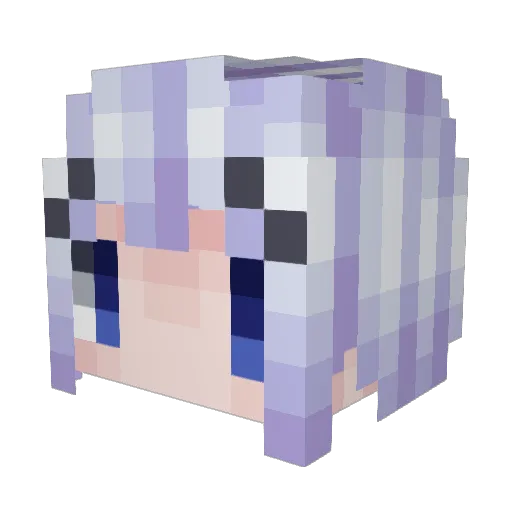 KafuuChino520 Minecraft avatar head, 3D render