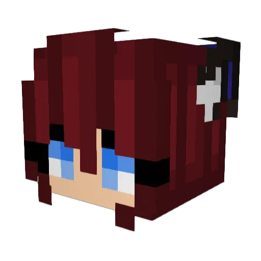 Kafwren Minecraft avatar head, 3D render