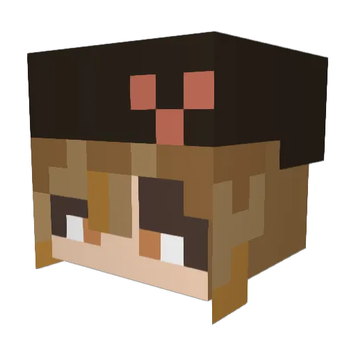 Kaga24 Minecraft avatar head, 3D render