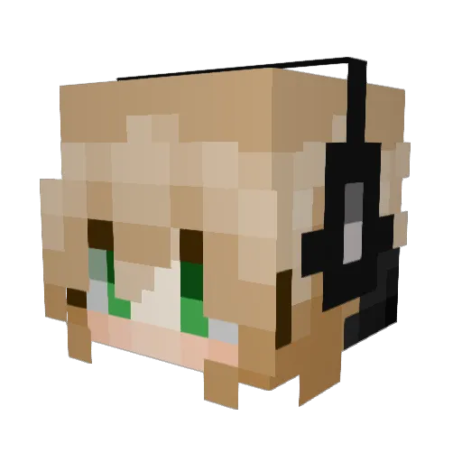 KagaLen1 Minecraft avatar head, 3D render