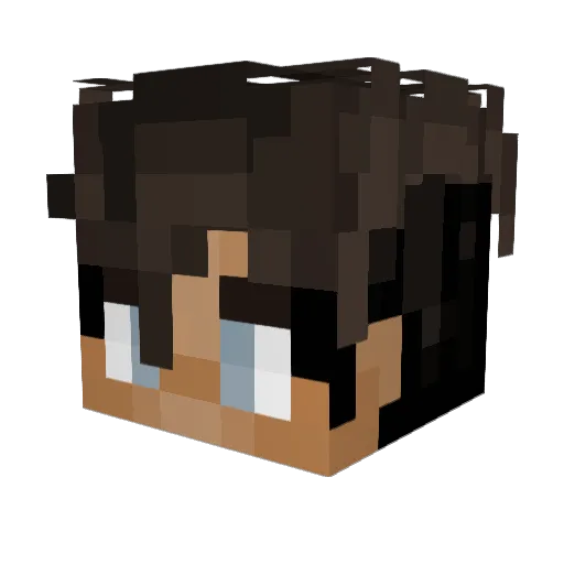 Kagala Minecraft avatar head, 3D render