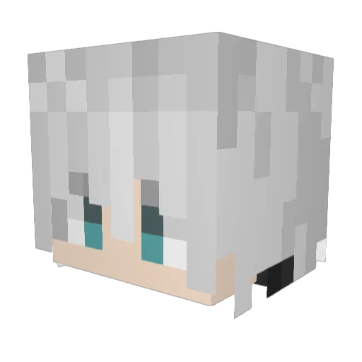 Kagamineworld Minecraft avatar head, 3D render