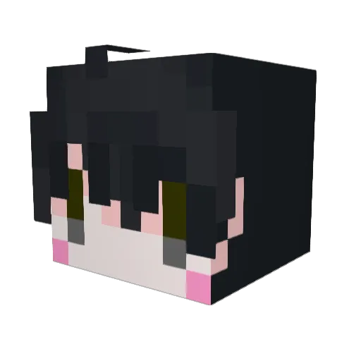 Kagawa_K Minecraft avatar head, 3D render