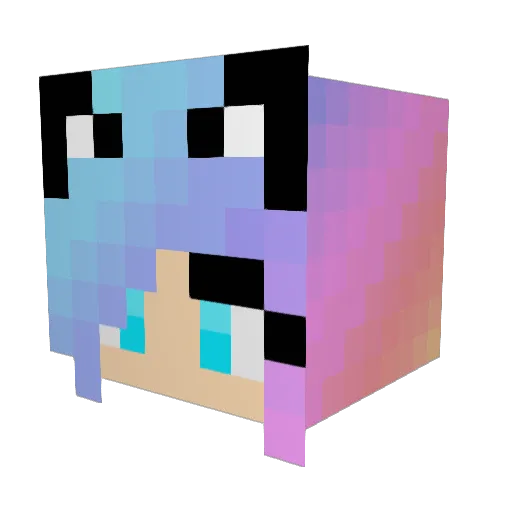 KageDavies Minecraft avatar head, 3D render