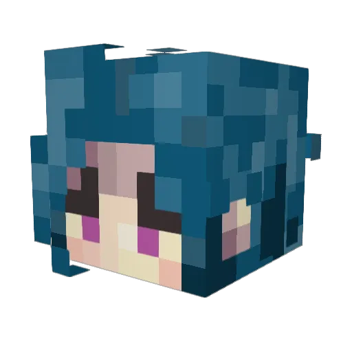 KageLecroux Minecraft avatar head, 3D render