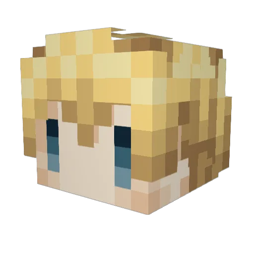 KageOh Minecraft avatar head, 3D render