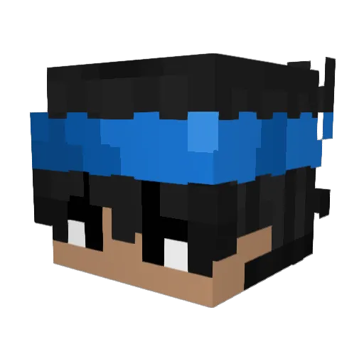 KageShinrei Minecraft avatar head, 3D render