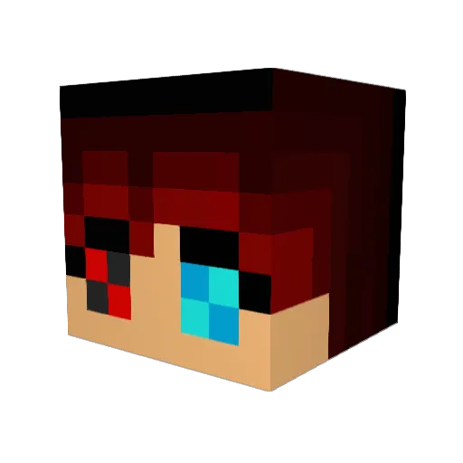KageTheAwesome Minecraft avatar head, 3D render