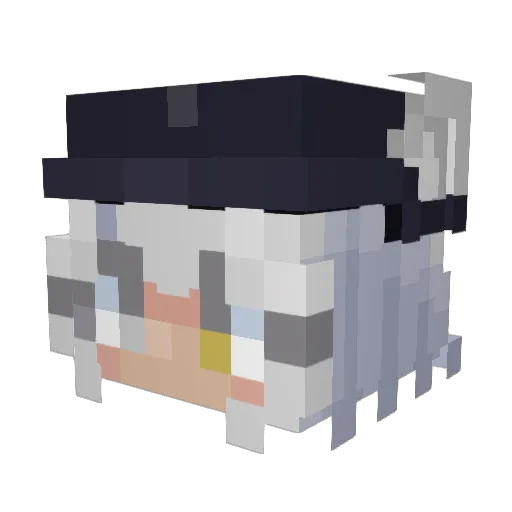 Kage_Va Minecraft avatar head, 3D render