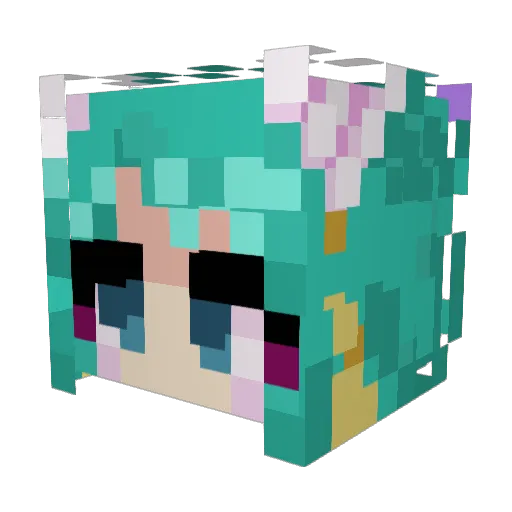 Kagelara Minecraft avatar head, 3D render