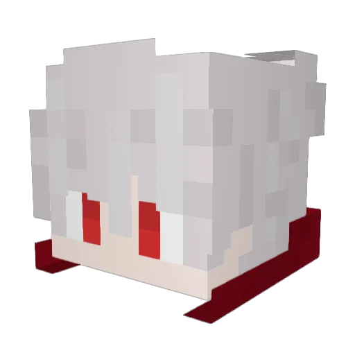 Kagenou_ Minecraft avatar head, 3D render