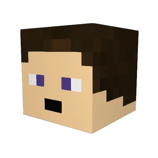 Kageros Minecraft avatar head, 3D render
