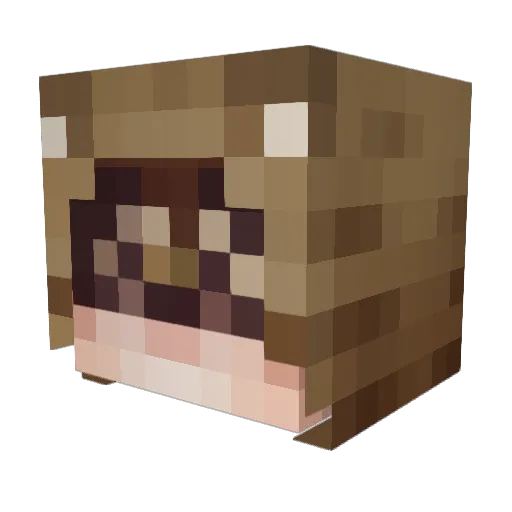 Kagetatsu3 Minecraft avatar head, 3D render