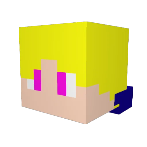Kagetsuki_YT Minecraft avatar head, 3D render