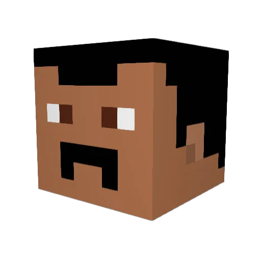 Kaghei Minecraft avatar head, 3D render