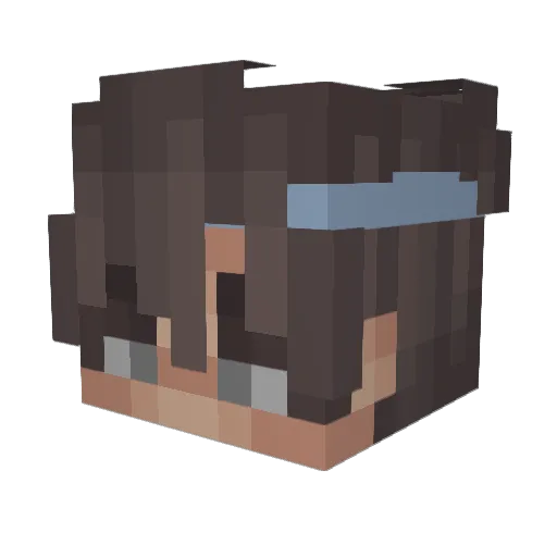 Kagno Minecraft avatar head, 3D render