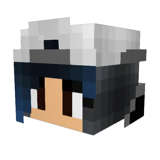 Kagooo_ Minecraft avatar head, 3D render