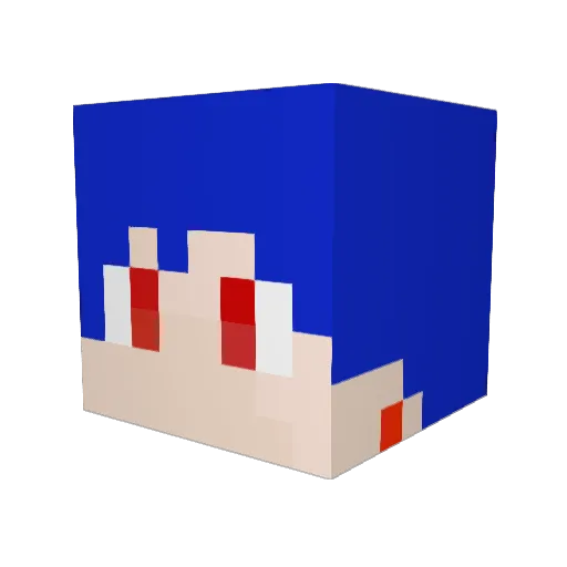 Kagugame Minecraft avatar head, 3D render