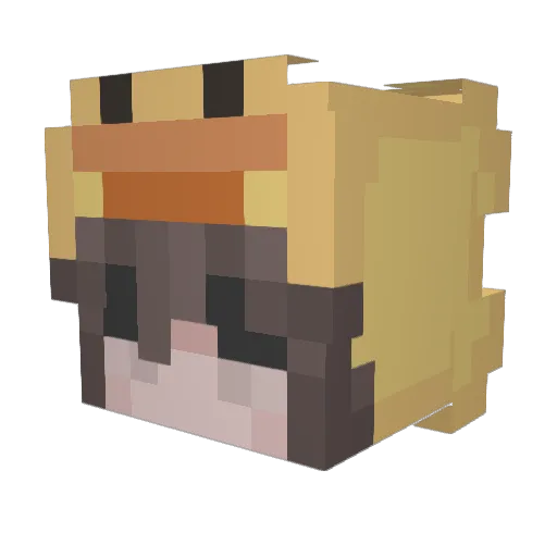 Kagurachan_s Minecraft avatar head, 3D render