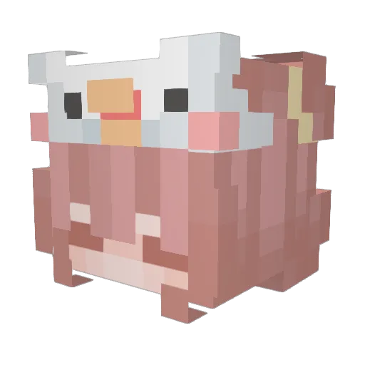 Kagurashi Minecraft avatar head, 3D render