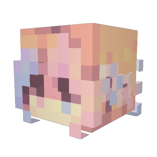 Kagurazaka_plus Minecraft avatar head, 3D render