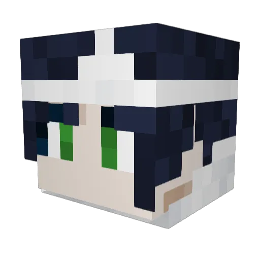 Kagutou Minecraft avatar head, 3D render