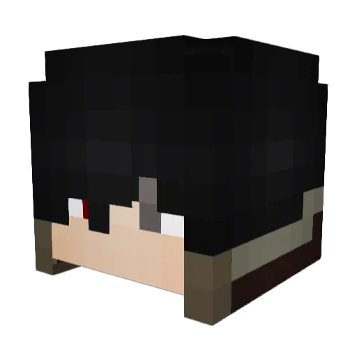 Kagutsuuchi Minecraft avatar head, 3D render