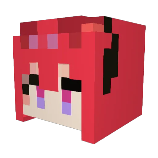 Kaguya1441 Minecraft avatar head, 3D render