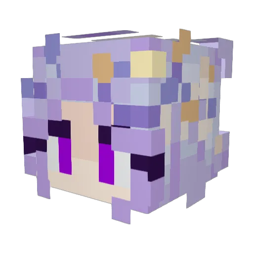 Kaguya__vt Minecraft avatar head, 3D render