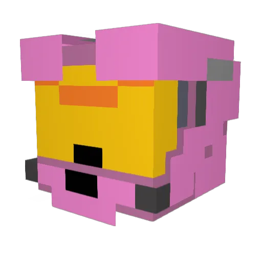 Kaguzo Minecraft avatar head, 3D render