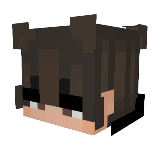 Kahaf Minecraft avatar head, 3D render