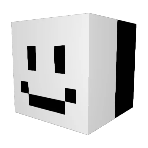 Kahase Minecraft avatar head, 3D render