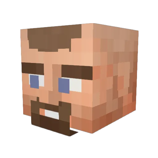 Kahchoom Minecraft avatar head, 3D render