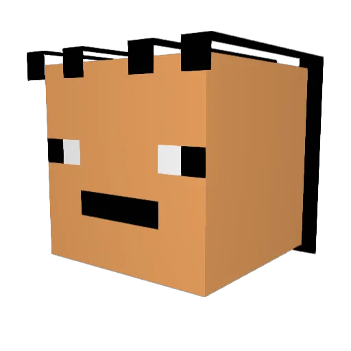 Kahgz Minecraft avatar head, 3D render