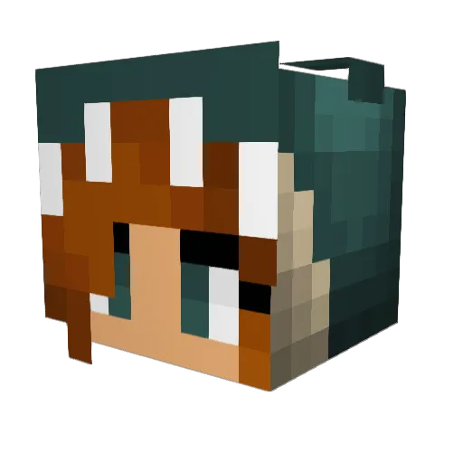 Kahlelly Minecraft avatar head, 3D render