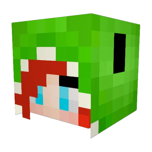 KahliMom Minecraft avatar head, 3D render