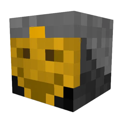 Kahlinator Minecraft avatar head, 3D render
