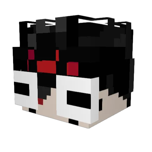 Kahmeii Minecraft avatar head, 3D render