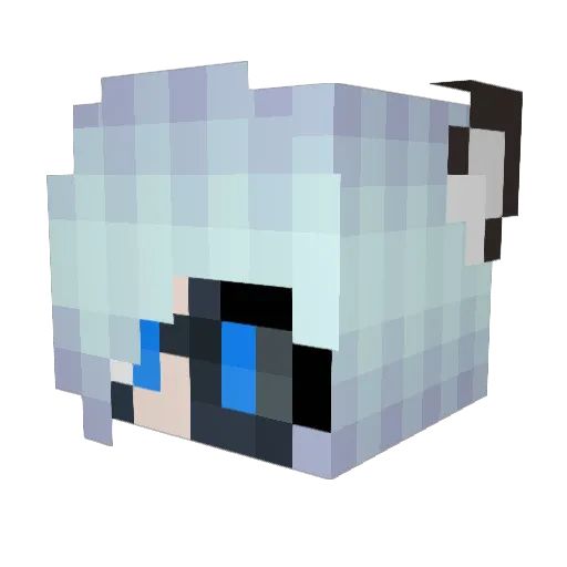 Kahom Minecraft avatar head, 3D render