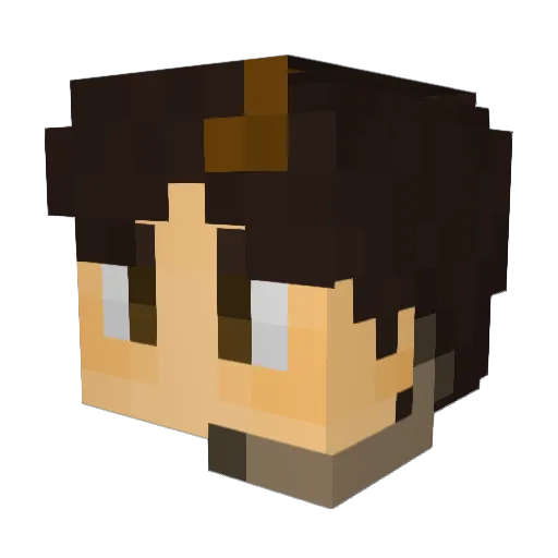 Kahpen Minecraft avatar head, 3D render