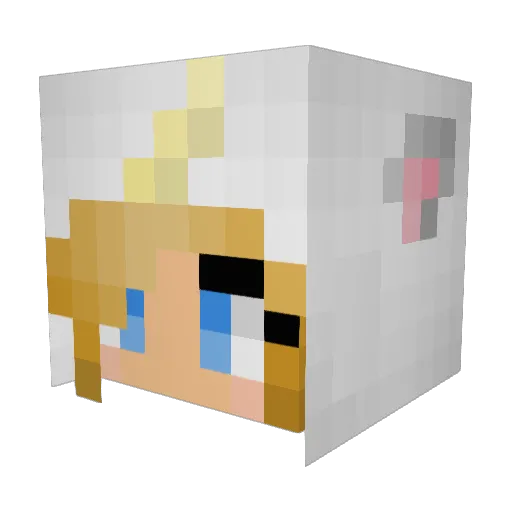 Kahta Minecraft avatar head, 3D render