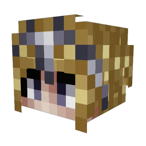 Kahtia Minecraft avatar head, 3D render
