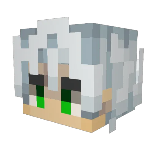 Kahunis Minecraft avatar head, 3D render
