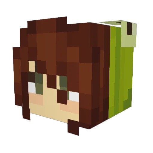 Kahx Minecraft avatar head, 3D render