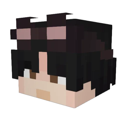 Kahyxen Minecraft avatar head, 3D render