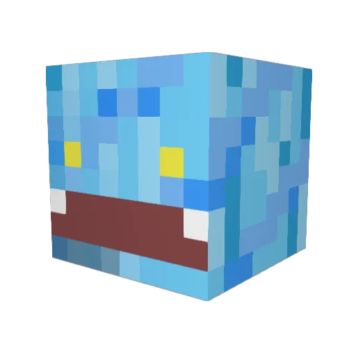 Kai10m Minecraft avatar head, 3D render