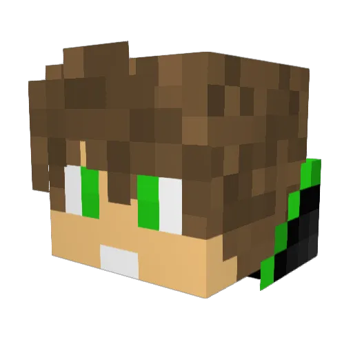 Kai2610 Minecraft avatar head, 3D render