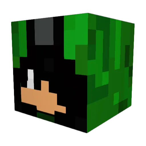 Kai753 Minecraft avatar head, 3D render
